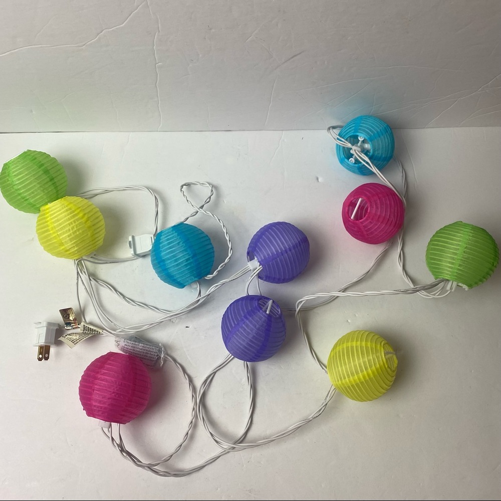 Multicolored Orb Electric Patio Lanterns